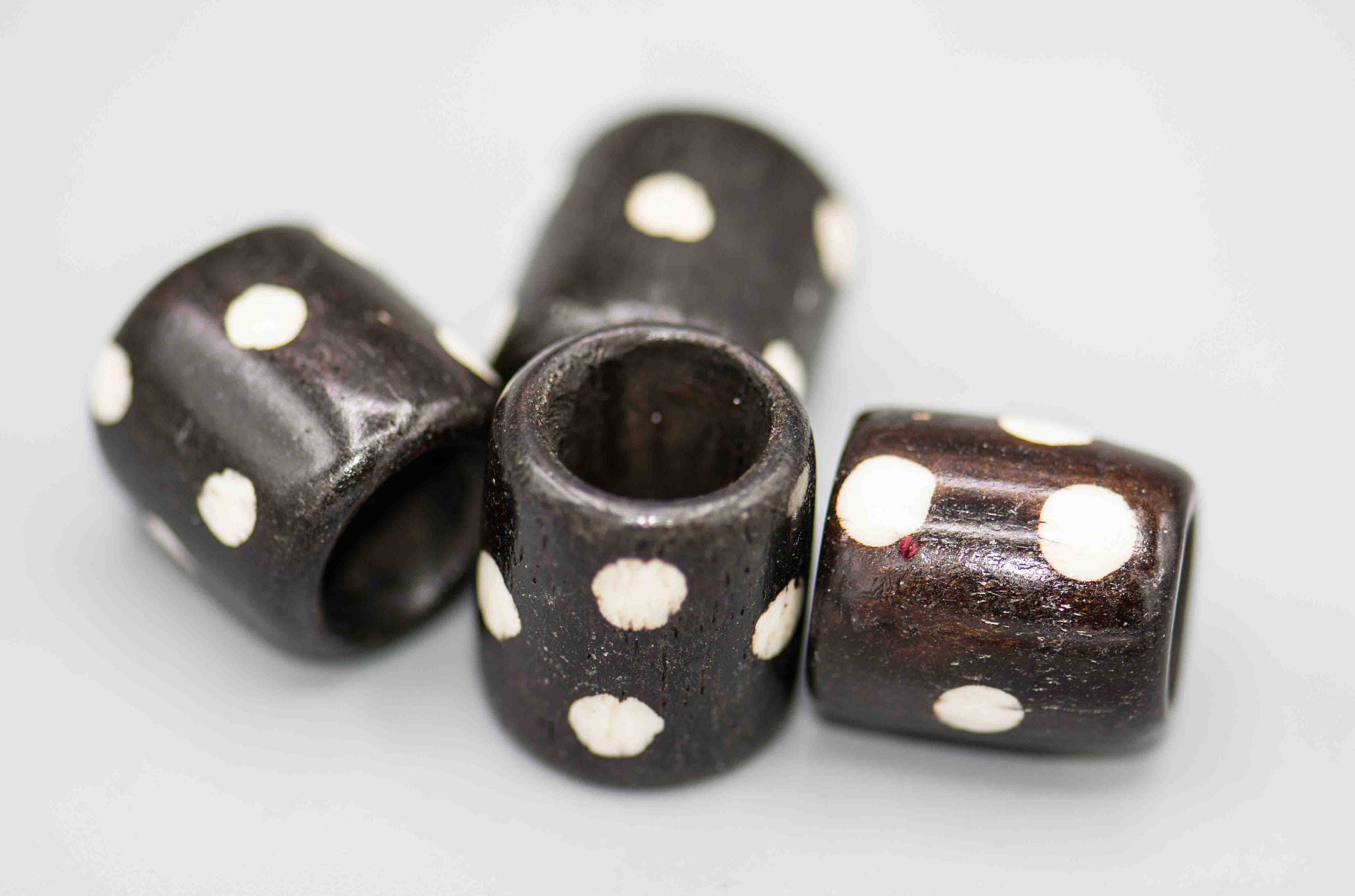 Rustic Bone Beads. African 2mm Hole Bone Beads. AB-9 