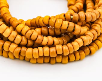 Mustard Yellow Seed Beads. Large Seed Beads. SB-57