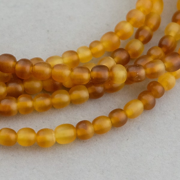 75 Natural Horn Beads. 4mm Round Recycled Horn Beads. HSS-14