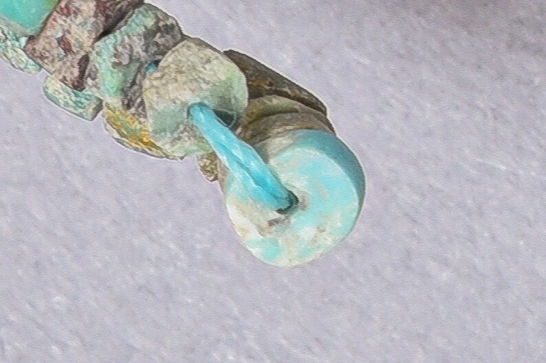 2.5mm Afghani Rustic Turquoise Tube Beas Natural Turquoise Heishi beads GM-309