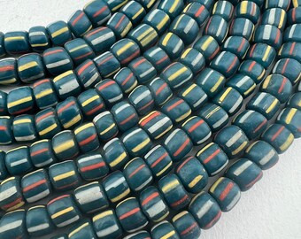 Java Gooseberry Beads. Handmade striped Indonesian ethnic beads. GLS-137
