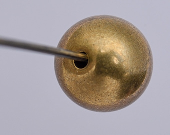 20 Solid Brass 8mm Round Beads.  FMB-113