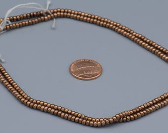 250 Antique Copper Small Heishi Spacer Beads 3x2mm Jewelry Making