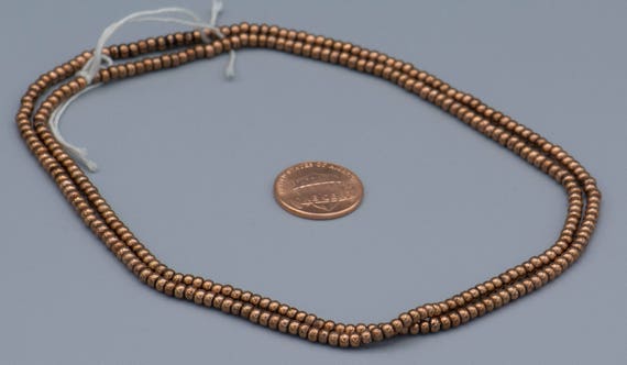 300 Copper Heishi Spacer Beads.3x2mm Jewelry Making Supplies SKU-MB-32-C