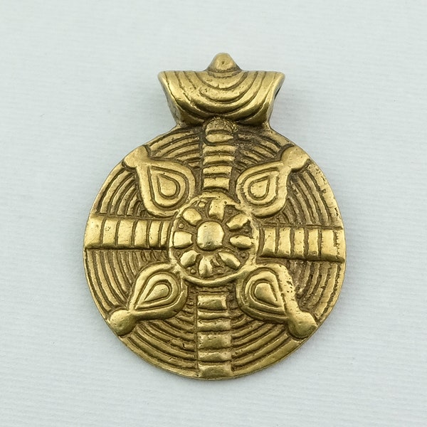 Ethnic Brass Pendant.  PEN-199