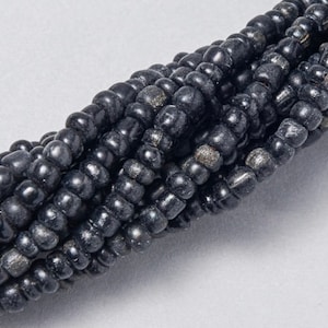 African Maasai Beads.  45” Long Strand black Waist Beads. AMB-23
