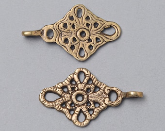 African Coptic Cross. Brass Cross Pendant.  PEN-206