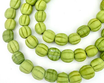 Ancient Style Melon Glass Beads From Java. TBW-394