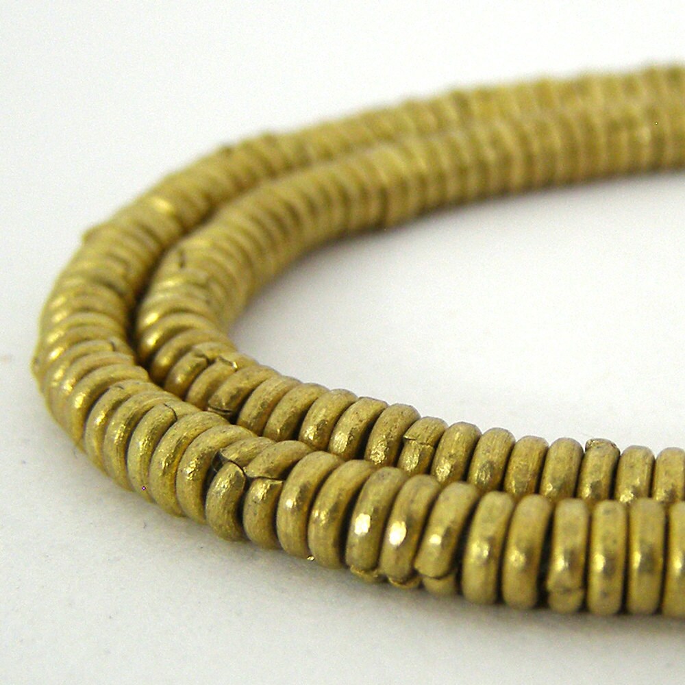 Beads Craft Supplies & Tools Smooth Brass Spacer Accent Bead Beading Component 4mm Smooth Brass