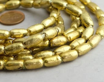 64 African Brass Beads. Rustic handmade Ethiopian Brass Beads. SKU-MB-149