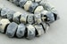 Faceted Gray and White Bone Beads. Faux Ivory Home Decor Bead. African Kenya Bone Trade Beads. AB-52 