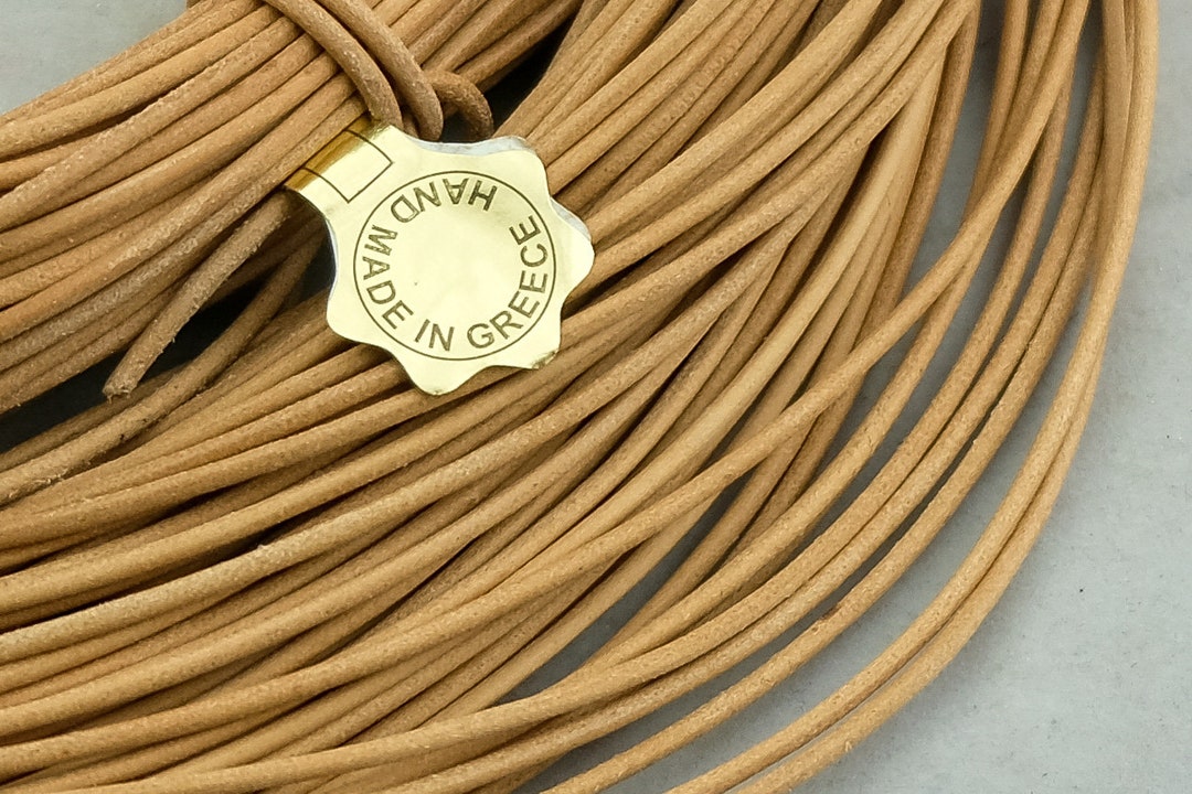Natural Dye 2mm Leather Cords Round Leather Cords Leather