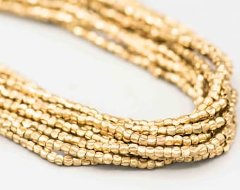 280 Faceted Brass Beads. 2mm Metal Beads. MB-1-B