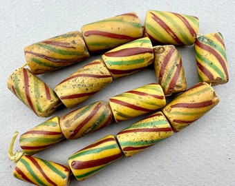 15 Large Venetian Trade Beads. Well Matched African Trade Beads. TB-3259