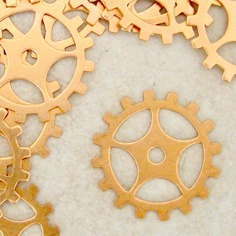 6 Brass Solid Copper Blanks. Watch Cog Gear Blanks for Etsy
