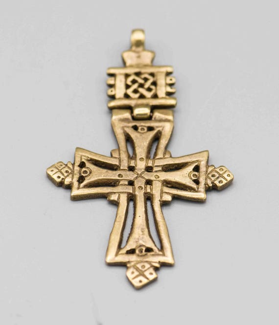 Ethiopian Style Coptic Brass Cross with Hinge. PEN-55 | Etsy