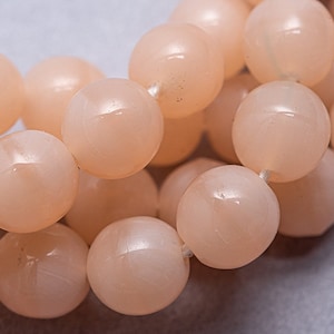 200 Peach Glass Beads. 7mm Organic glass Beads. SG-40