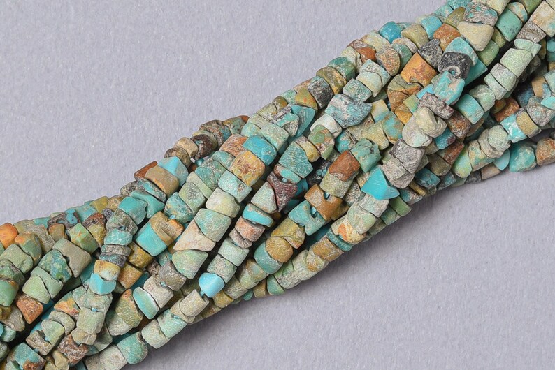 2.5mm Afghani Rustic Turquoise Tube Beas Natural Turquoise Heishi beads GM-309