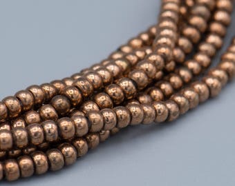 250 Antique Copper Small Heishi Spacer Beads 3x2mm Jewelry Making