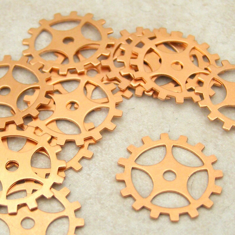 6 Brass Solid Copper Blanks. Watch Cog Gear Blanks for Etsy