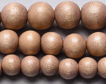 Blush Beige  Round Wood Beads. 8mm 10mm 12mm High Quality Natural Wooden  Beads. RW4