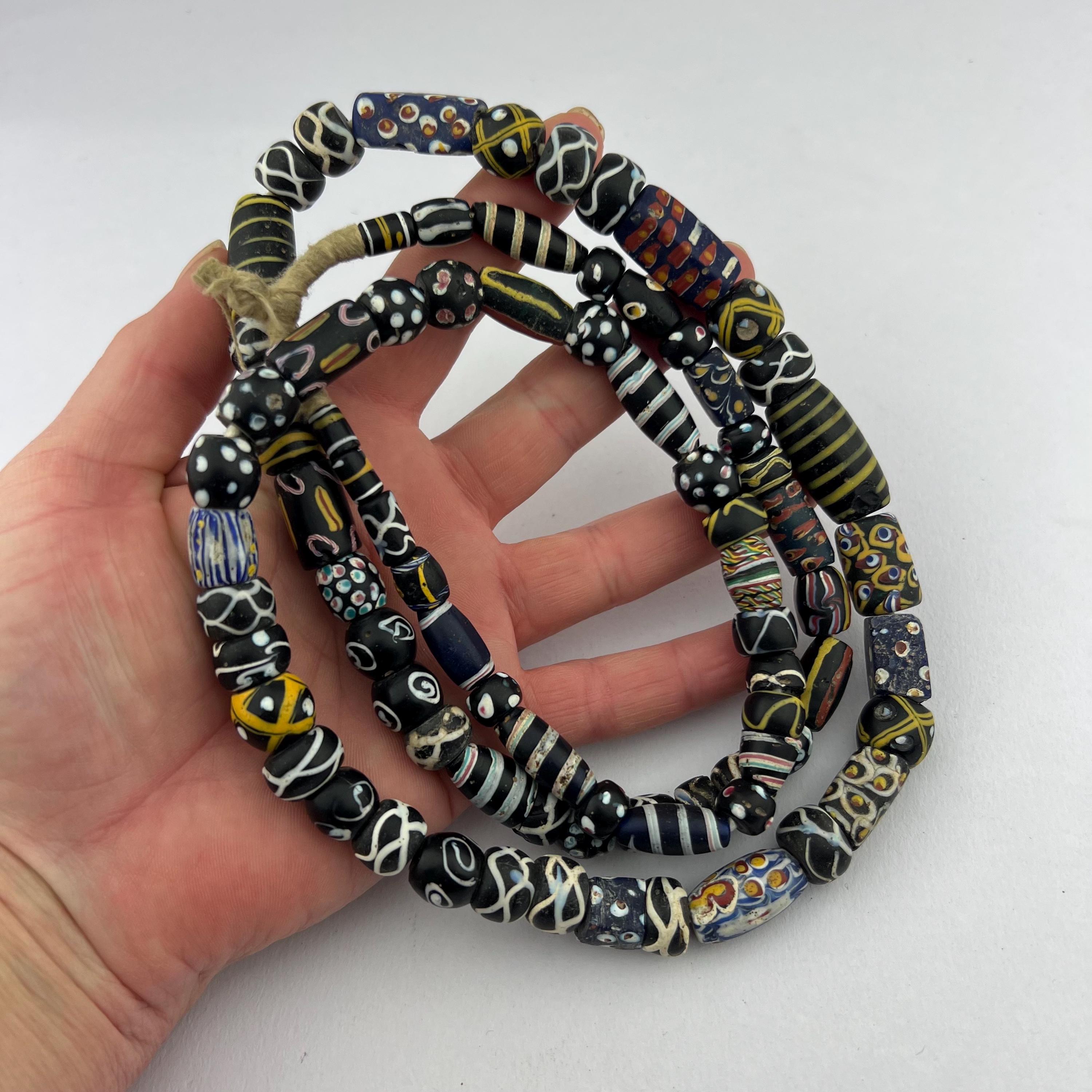 80 Antique Venetian Beads From Mali. African Trade Beads. TB-4677