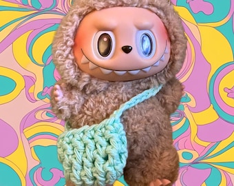 Crossbody Market Bag for Labubu -Handmade Accessory -Crochet -Miniature Purse ONLY -NO DOLL