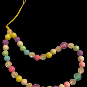 Rock Candy Beaded Phone Charm -Handmade Beaded Wristlet Strap for Cell Phone