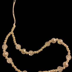 Pearly White Beaded Phone Charm -Handmade Beaded Wristlet Strap for Cell Phone