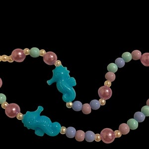 Seahorse Beaded Phone Charm -Handmade Beaded Wristlet Strap for Cell Phone