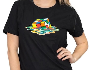 Melting Rubik's Cube ladies t-shirt