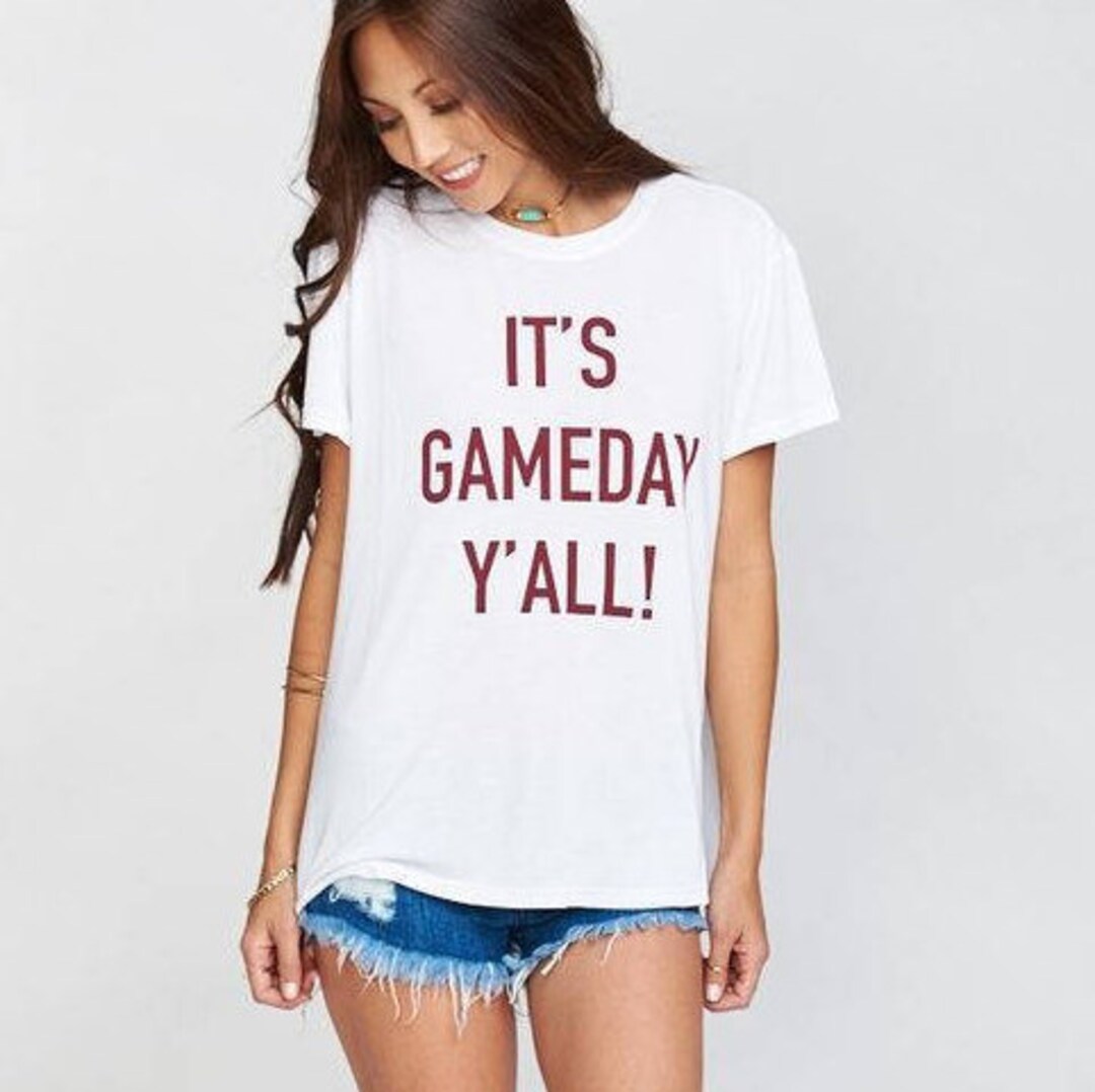 It's Gameday Y'all Sports Ladies Tshirt Etsy
