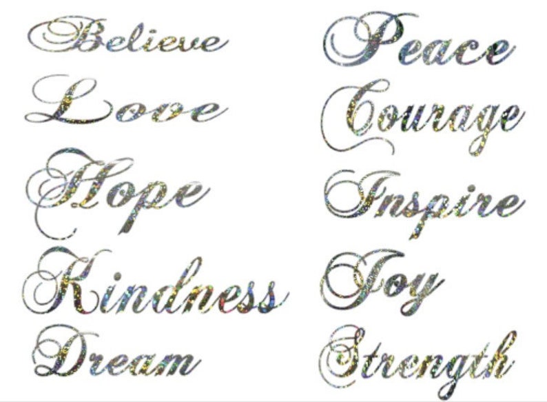 Inspirational Words Decals Inspirational Words Car Decals Etsy