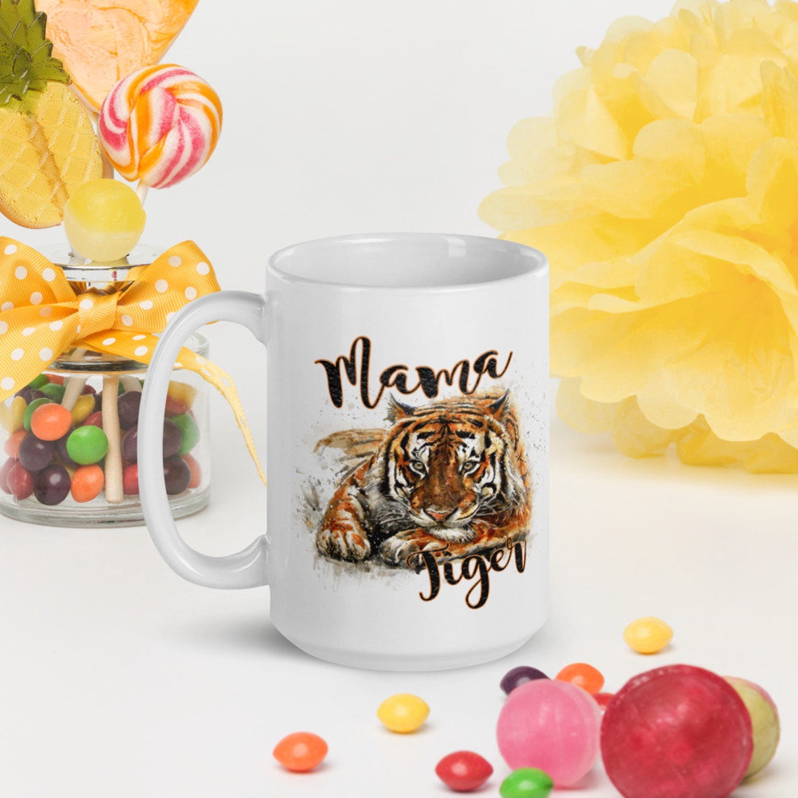 Mama Tiger mug beautiful tiger cup gift for mama mom gift Etsy