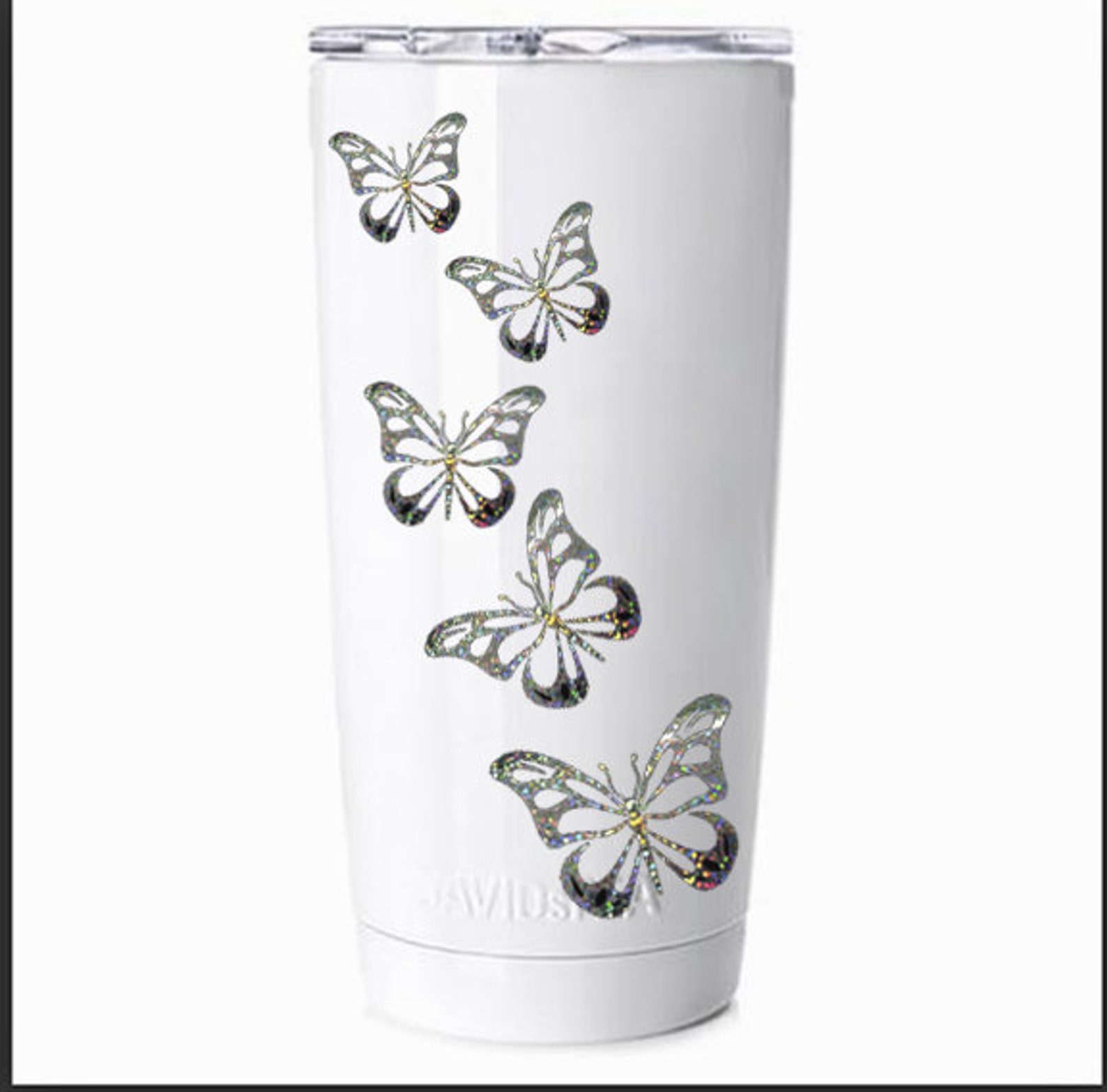 Holographic Butterfly Decal Butterfly Sticker Yeti Tumbler Etsy