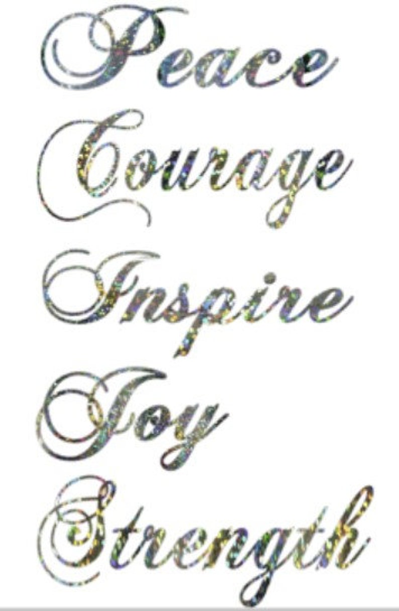 Inspirational Words Decals Inspirational Words Car Decals Etsy