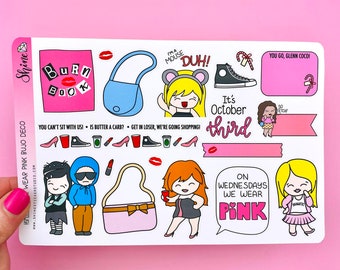 We Wear Pink Bujo Deco Stickers - Planner Stickers Recollections Happy Planner - Bullet Journaling