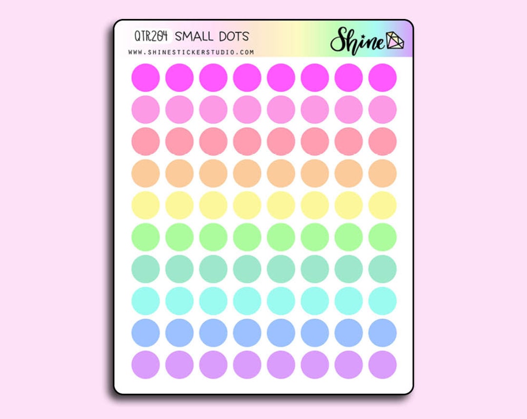 Clear Small Dot Stickers ECLP Happy Planner Recollections Bullet ...