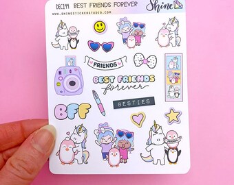 Best Friends Forever Decorative Planner Stickers - Besties - BFF Stickers