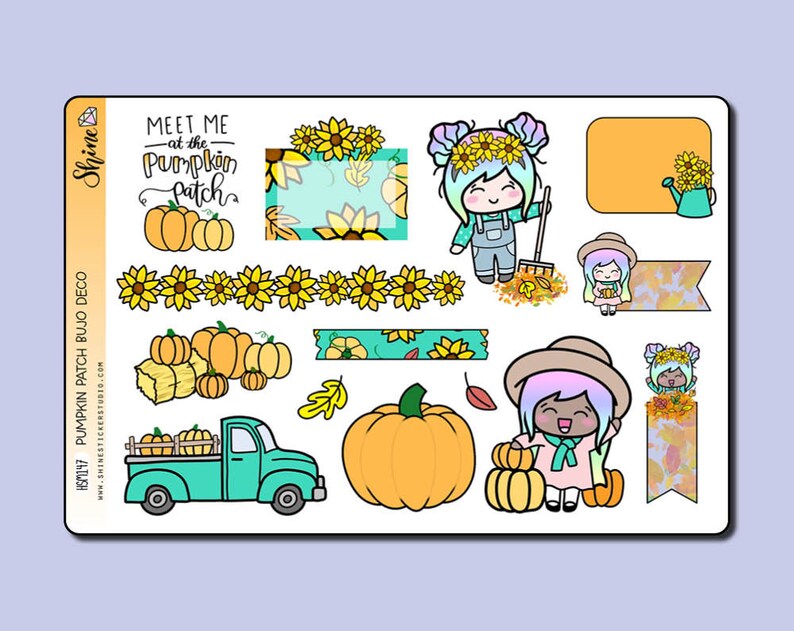 Pumpkin Patch Bujo Deco Stickers - Planner Stickers Recollections Happy ...