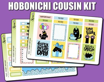Stickerset Hobonichi neef verjaardag van Edgar's Birthday