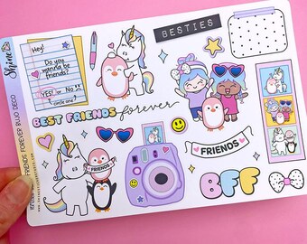 Best Friends Forever Bujo Decorative Planner Stickers