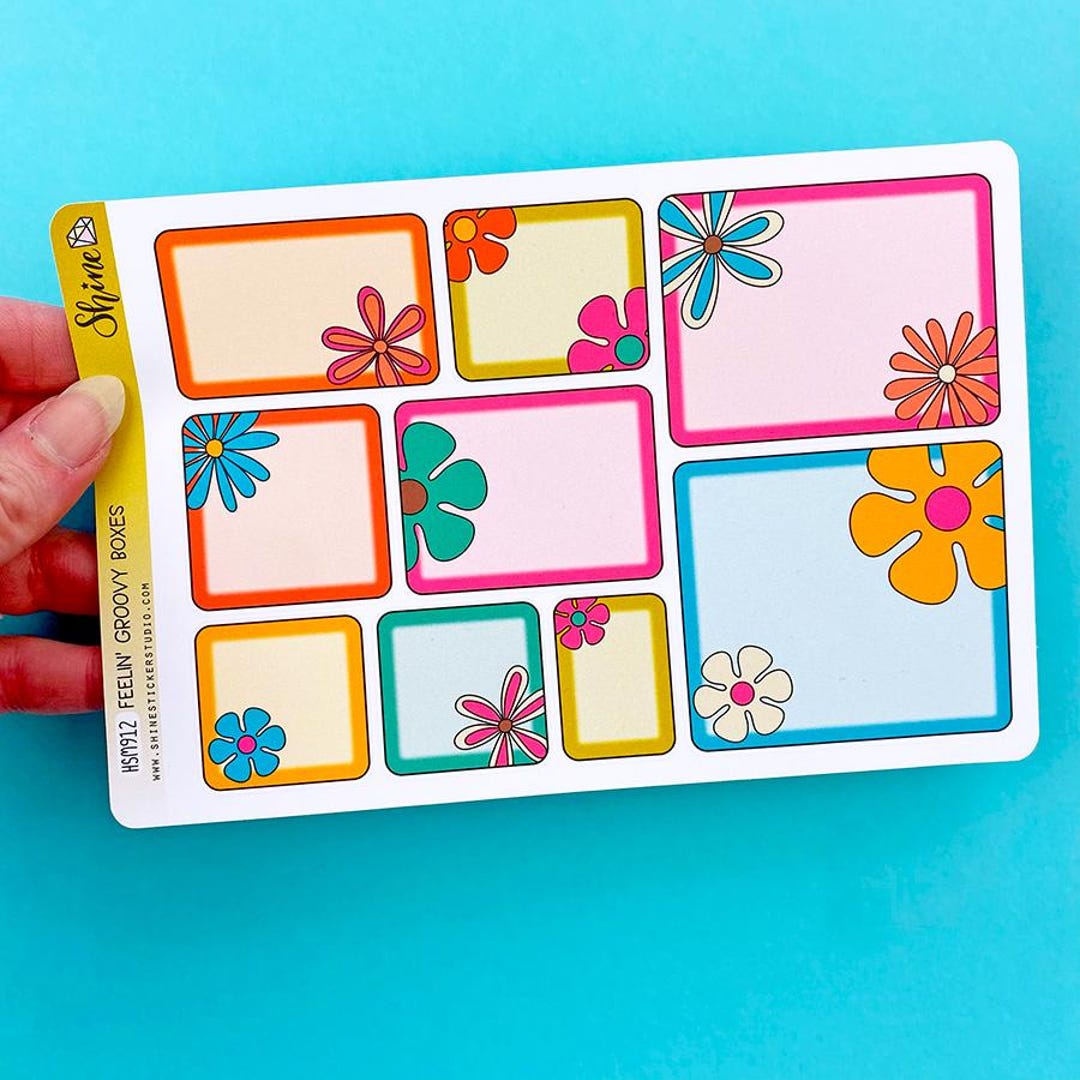 Packing Sticker Groovy Feelin' Groovy Box Planner Stickers - Etsy