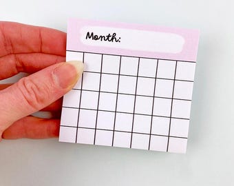 Undated Calendar Post-it® Notes Repositionable Self Stick Notes