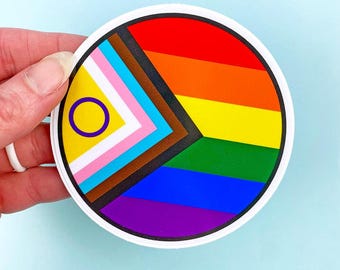 Pride Flag Laminated Die Cut Vinyl Decal