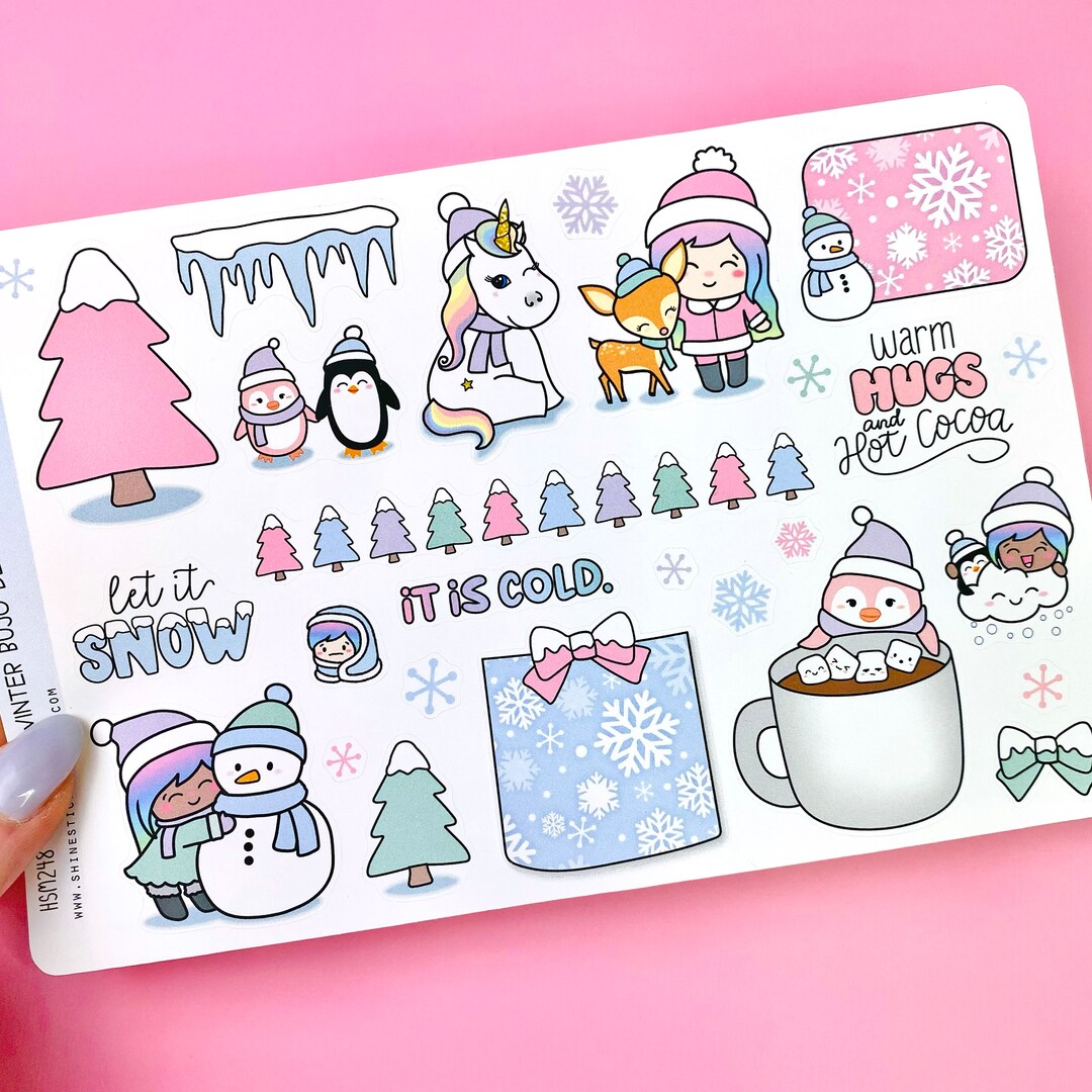 Planner Winter Bujo Deco Stickers Planner Stickers Recollections Happy ...