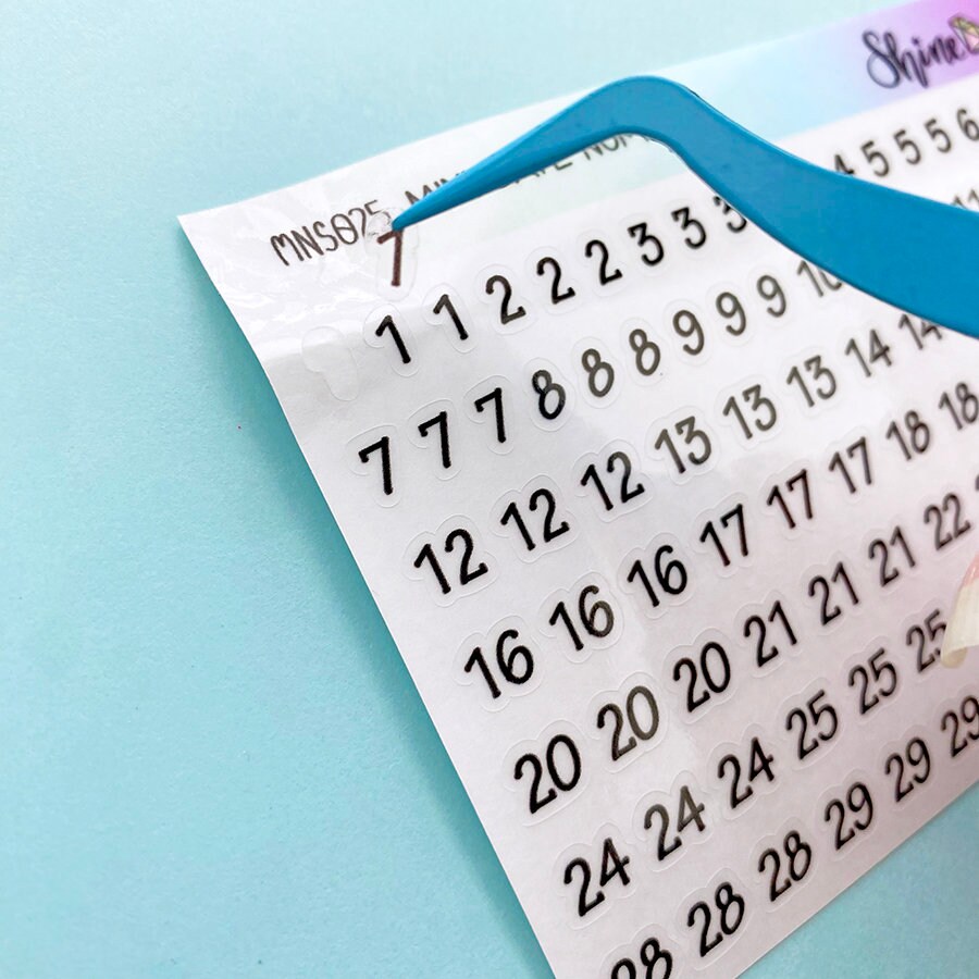 Clear Mini Date Number Stickers Date Stickers 31 Days - Etsy