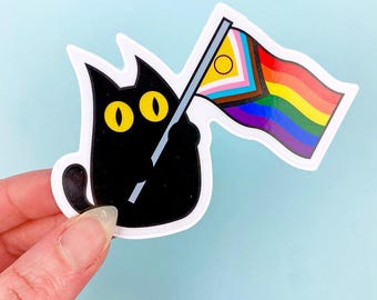 Edgar with Pride Flag Laminated Die Cut Vinyl Decal
