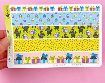 Pegatinas washi del cumpleaños de Edgar