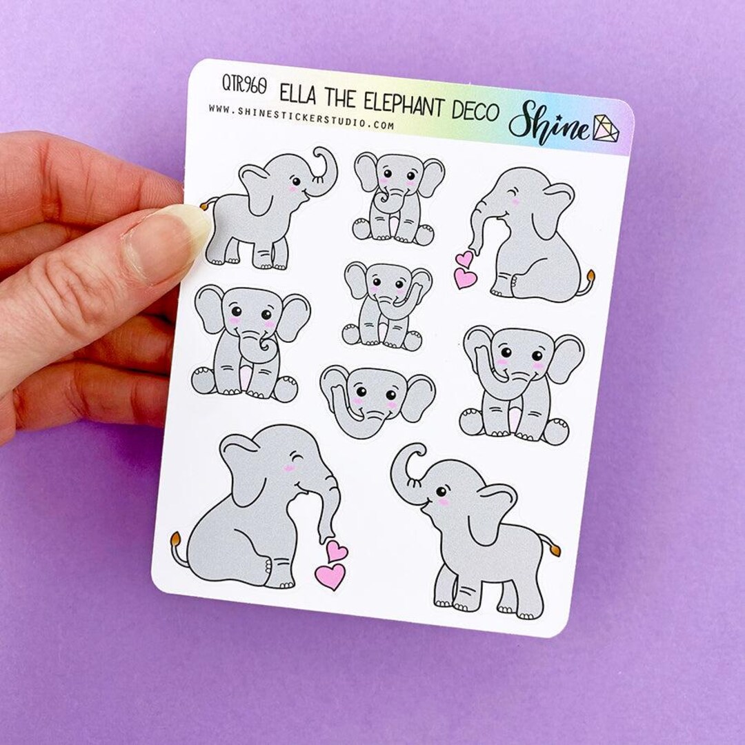 Ella the Elephant Deco Planner Stickers - Etsy